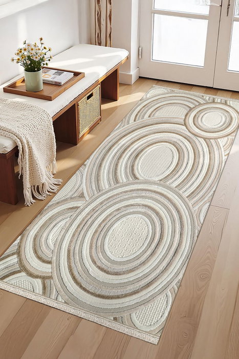 Conceptum Amorf - Ar002 Alfombra Crema 80 x 150 cm Conceptum Amorf - Ar002 Alfombra Crema 80 x 150 cm